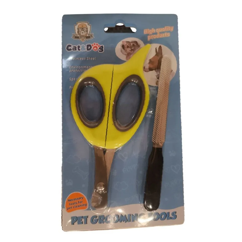 ناخن گیر قیچی شکل سگ و گربه با سوهان   Pet Nail Clippr With Rasp Grind 