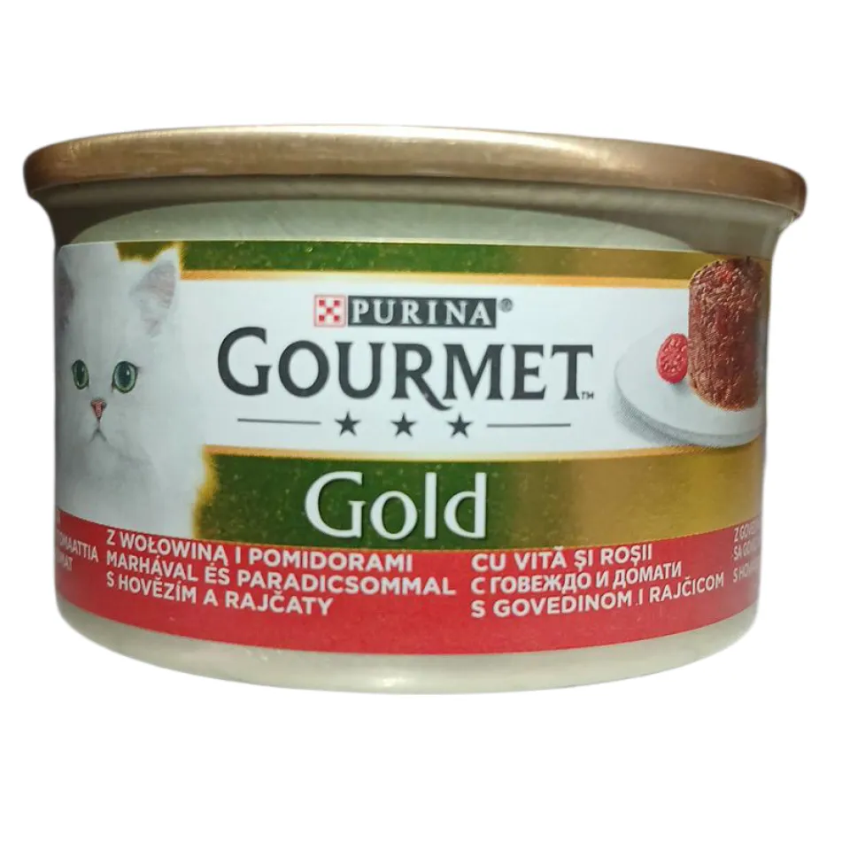 کنسرو گربه گورمه گلد بیف گوشت گاو و گوجه فرنگی Purina Gourmet Gold with Beef & Tomato