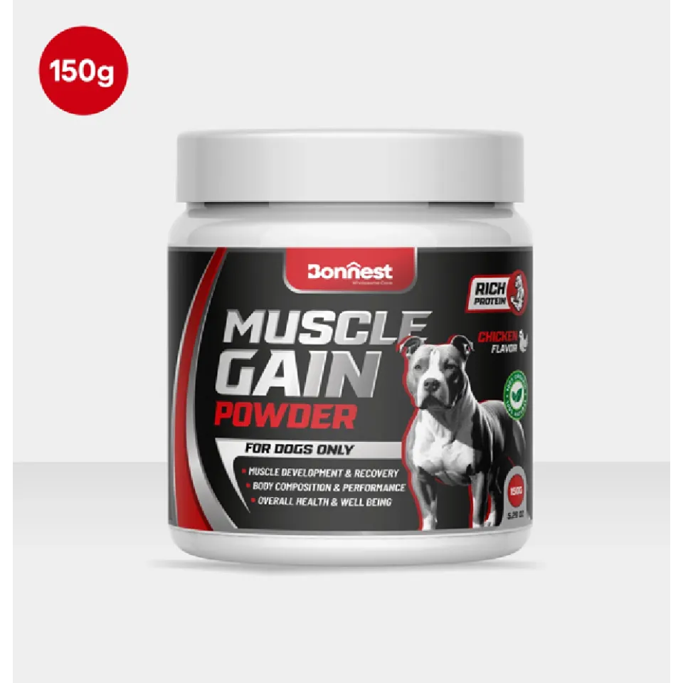 پودر پروتئین و عضله سازی مخصوص سگ بونستBonnest Muscle Gain Powder-Dogs-150g