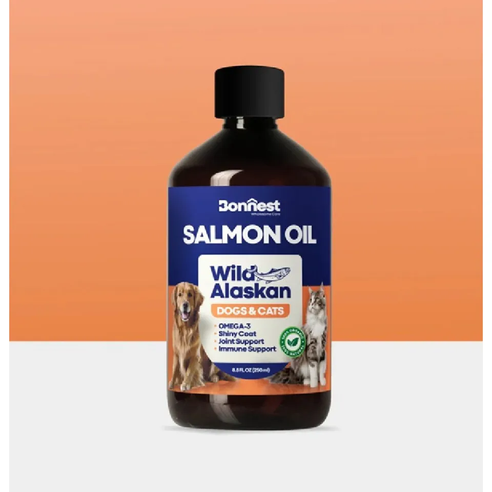 روغن ماهی سالمون مخصوص سگ و گربه بونستBonnest Salmon Oil (Wild Alaskan)-250ml