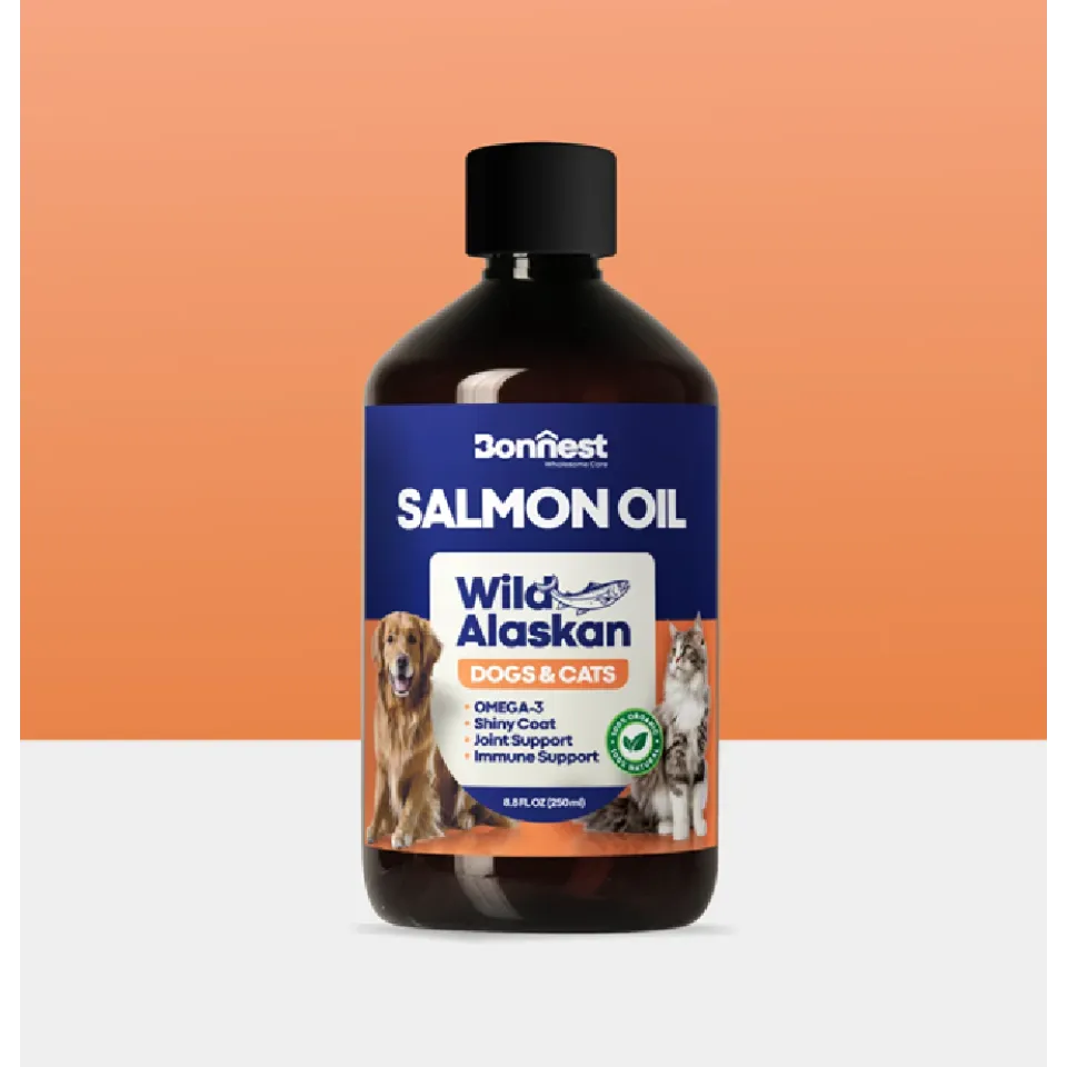 روغن ماهی سالمون مخصوص سگ و گربه بونستBonnest Salmon Oil (Wild Alaskan)-250ml