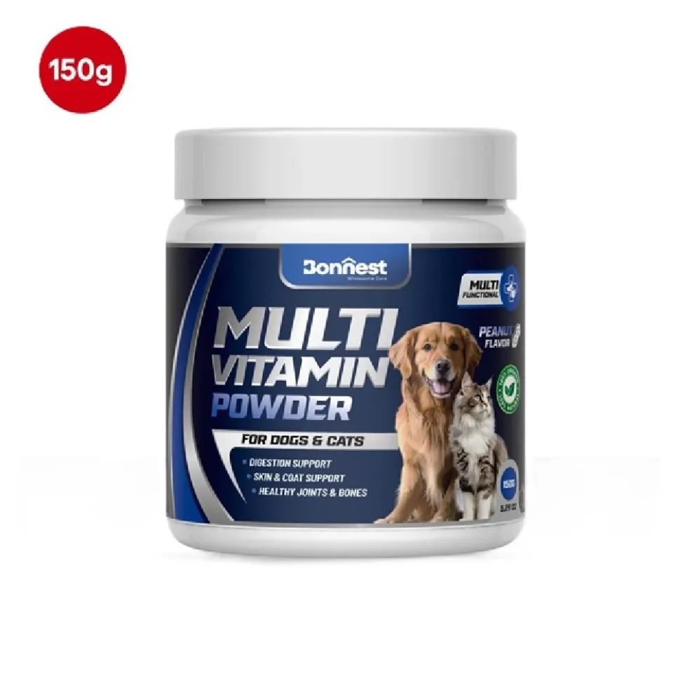 پودر مولتی وینامین مخصوص گربه و سگ بونست (150 گرم)