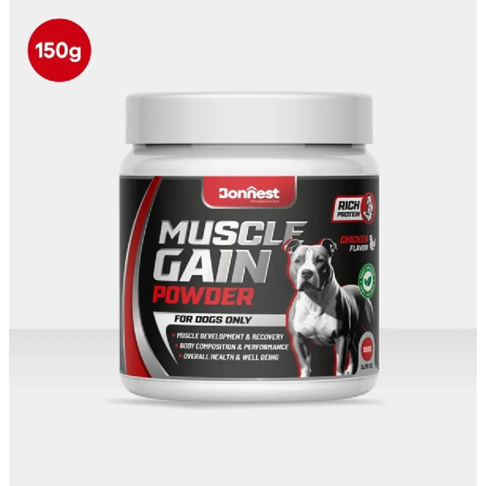 پودر پروتئین و عضله سازی مخصوص سگ بونستBonnest Muscle Gain Powder-Dogs-150g