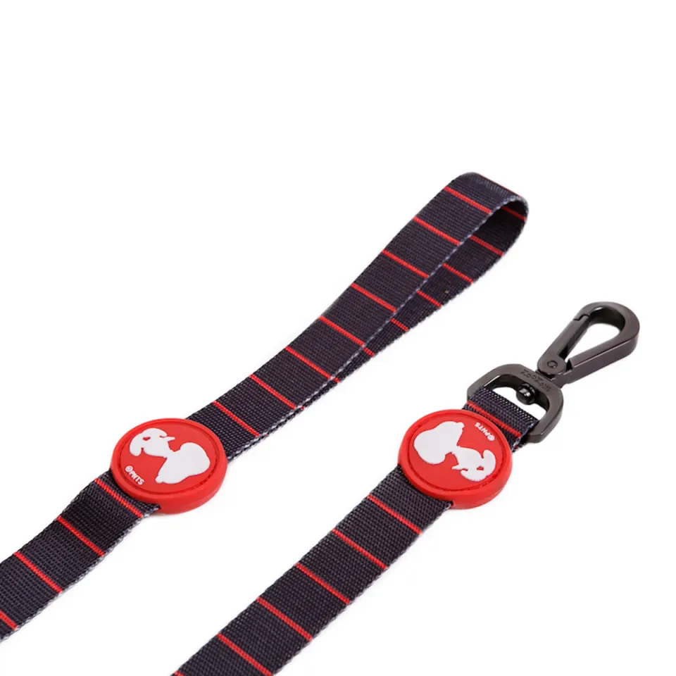 بند قلاده اسنوپی لیش مدل سیاه قرمز : Zooz Leash Snoopy Black Red