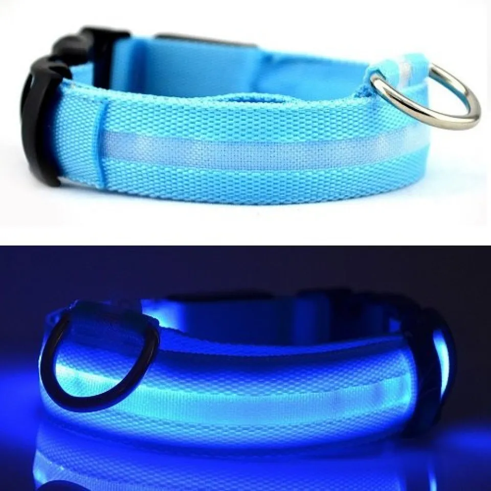 قلاده گردنی سگ با چراغ ال ای دی Dog Collar With LED light Size L