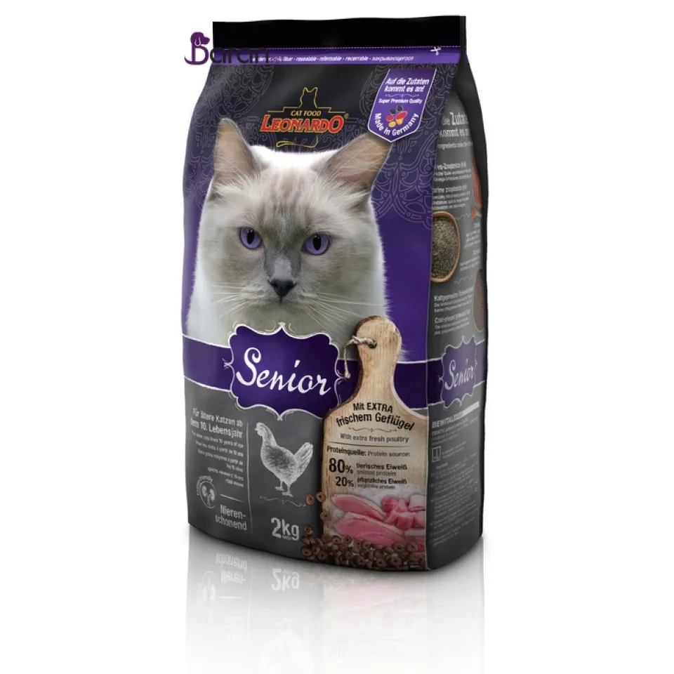 غذای گربه مسن لئوناردو حاوی پرندگان (2 کیلوگرم)