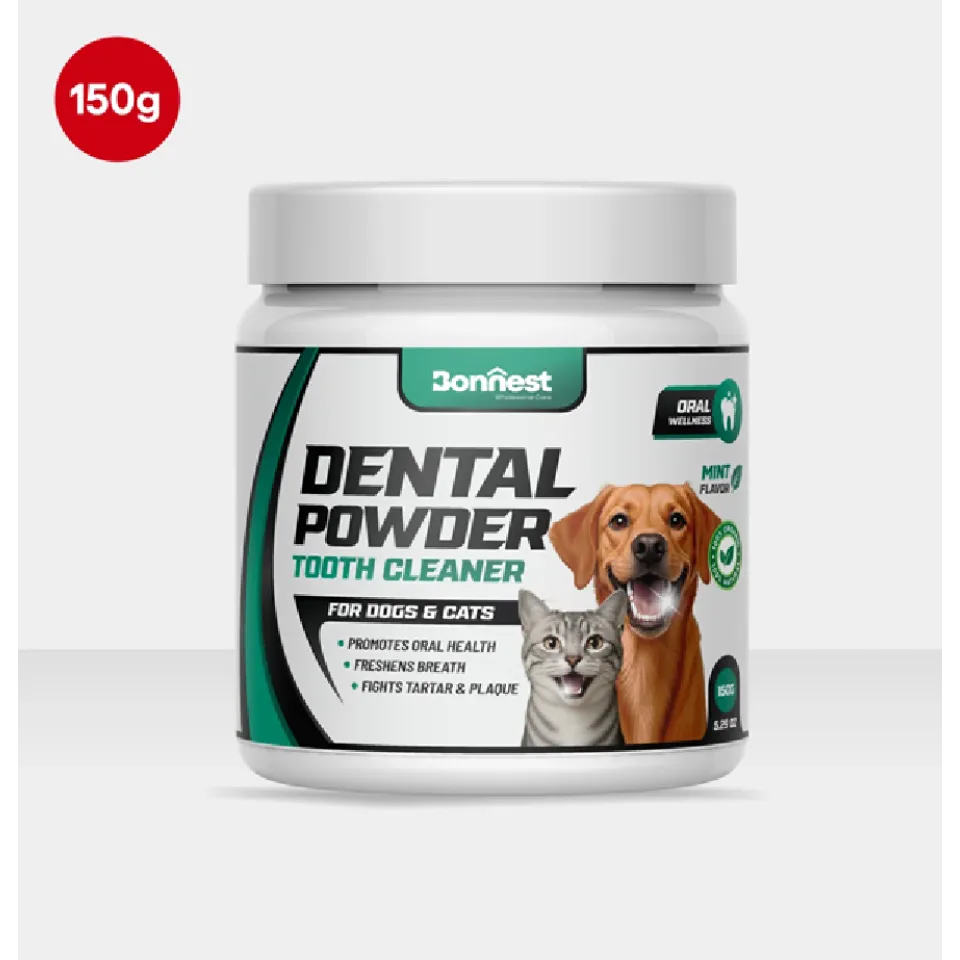 پودر تمیز کننده دندان گربه و سگ بونستBonnest Dental Powder (Tooth Cleaner)150g