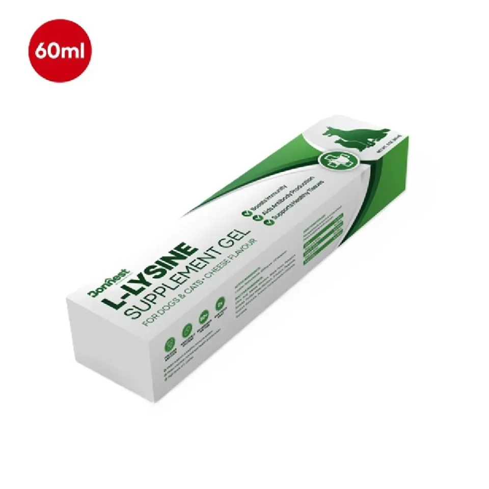 ژل ال-لیسین مخصوص سگ و گربه بونستBonnest L-Lysine Gel-Cats&Dogs-60ml
