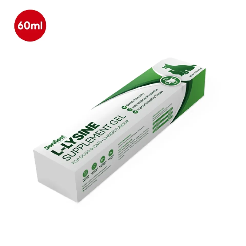 ژل ال-لیسین مخصوص سگ و گربه بونستBonnest L-Lysine Gel-Cats&Dogs-60ml
