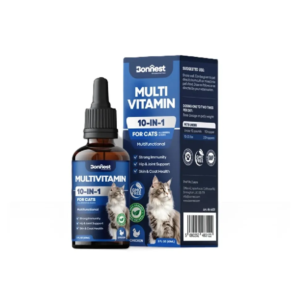 قطره 10 در 1 مولتی ویتامین گربه بونست Bonnest Multivitamin Drops-Cat(60ml)