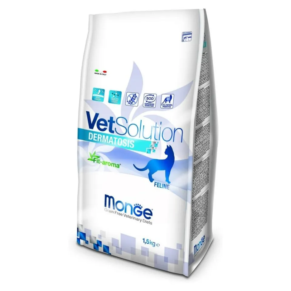 مونژه پوست و مو گربه :: Monge Vet Solution Dermatosis