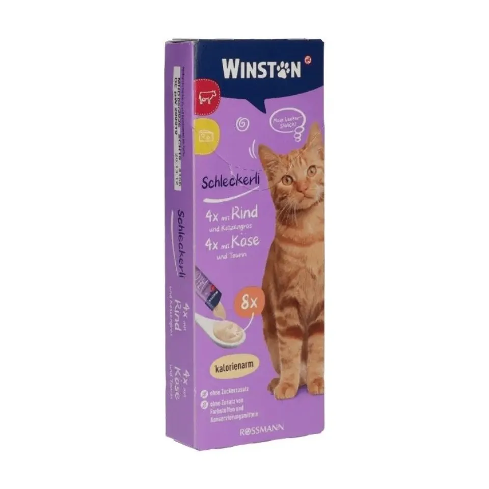 بستنی گربه وینستون گوشت گوساله و علف گربه (تکی)