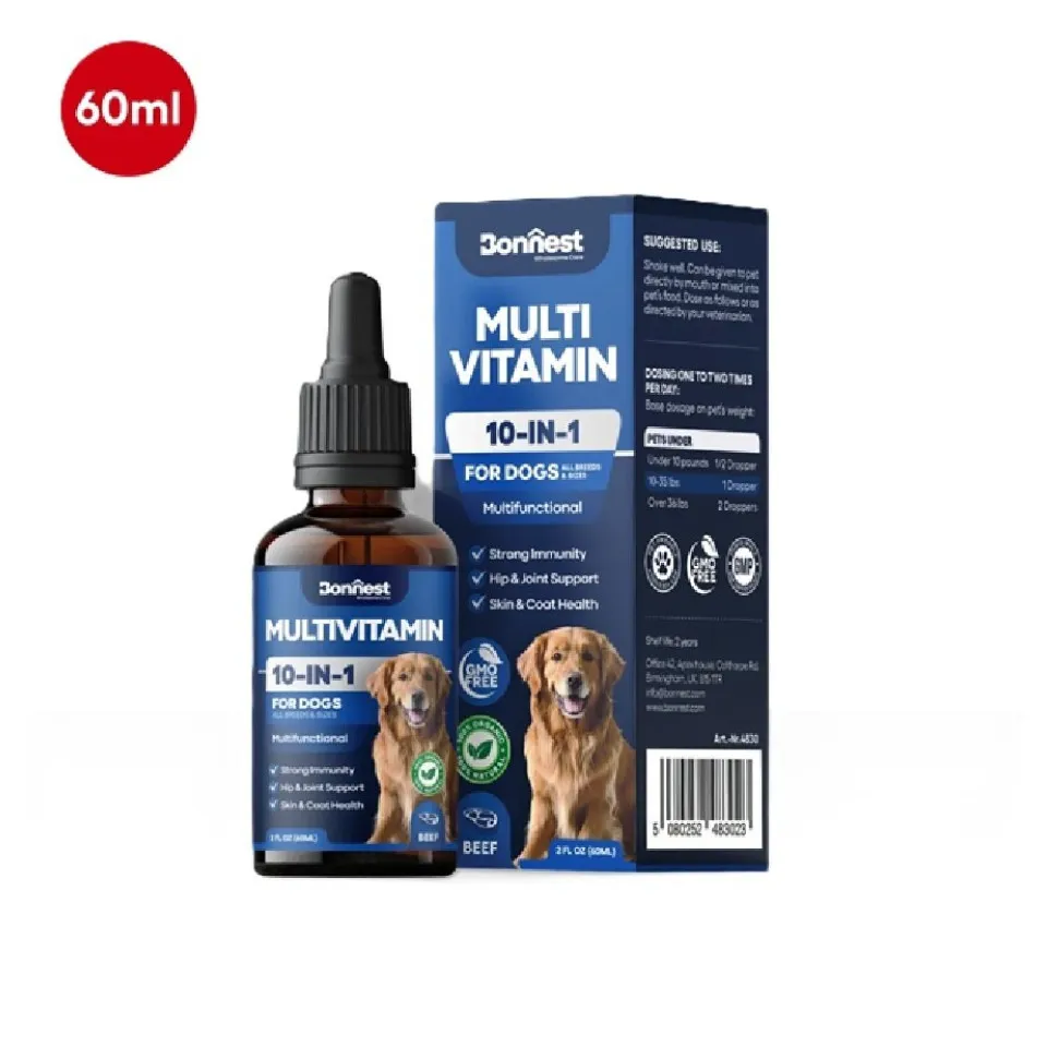 قطره 10 در 1 مولتی ویتامین سگ بونست Bonnest Multivitamin Drops-Dog(60ml)