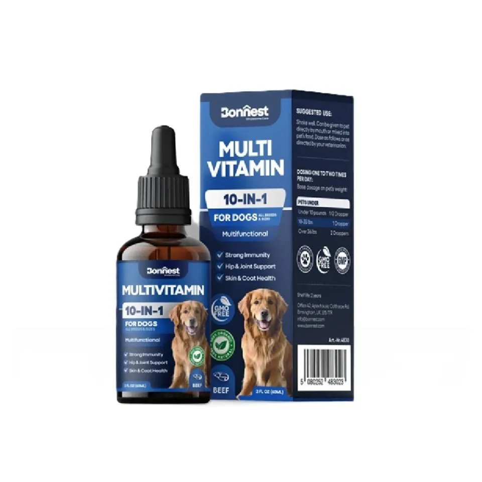 قطره 10 در 1 مولتی ویتامین سگ بونست Bonnest Multivitamin Drops-Dog(60ml)