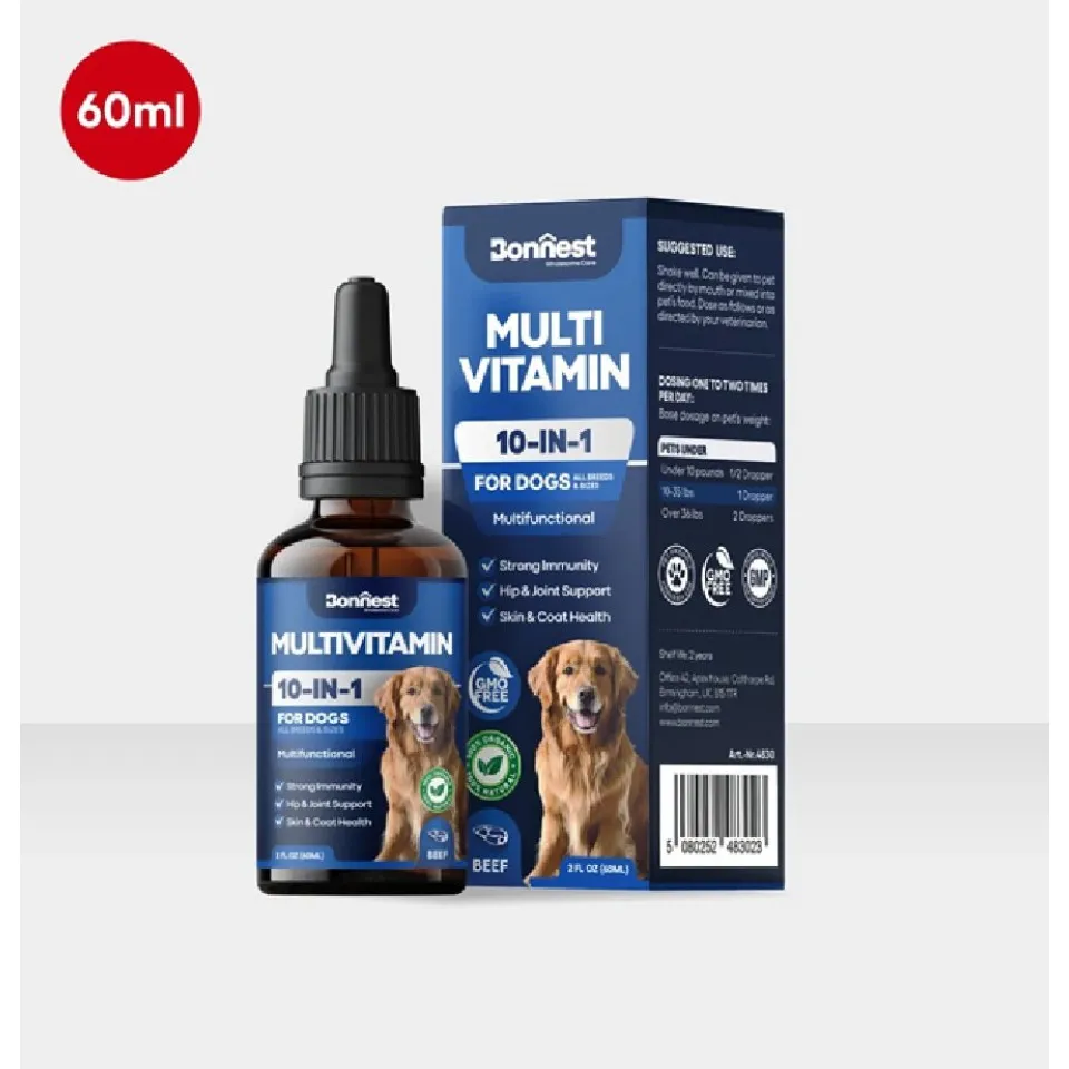 قطره 10 در 1 مولتی ویتامین سگ بونست Bonnest Multivitamin Drops-Dog(60ml)