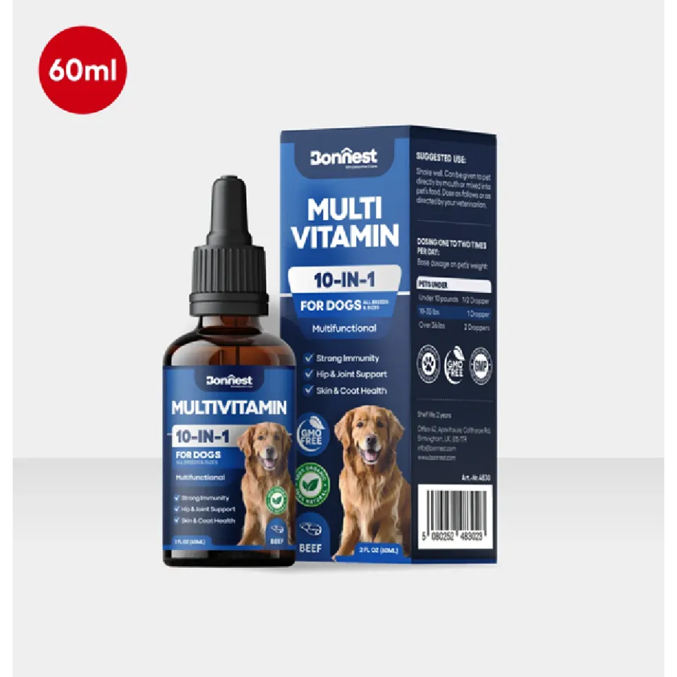 قطره 10 در 1 مولتی ویتامین  سگ بونست Bonnest Multivitamin Drops-Dog(60ml)