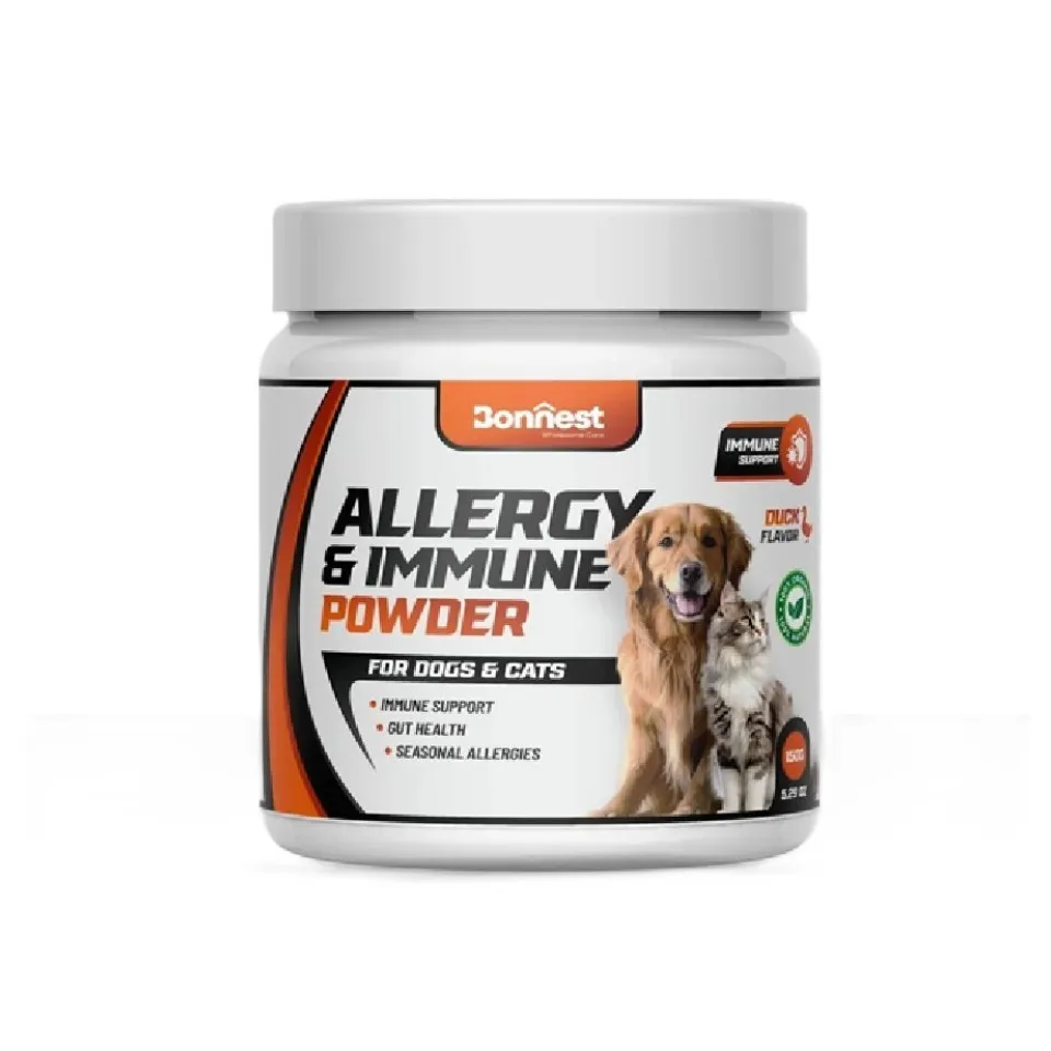 پودر تقویت سیستم ایمنی و آلرژی مخصوص سگ و گربه بونستBonnest Allergy & Immune Powder-Dogs&Cats-150G
