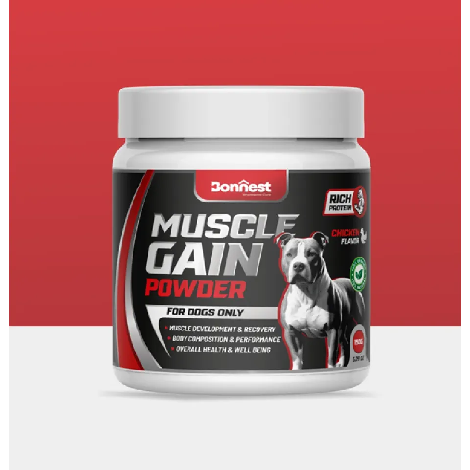 پودر پروتئین و عضله سازی مخصوص سگ بونستBonnest Muscle Gain Powder-Dogs-150g