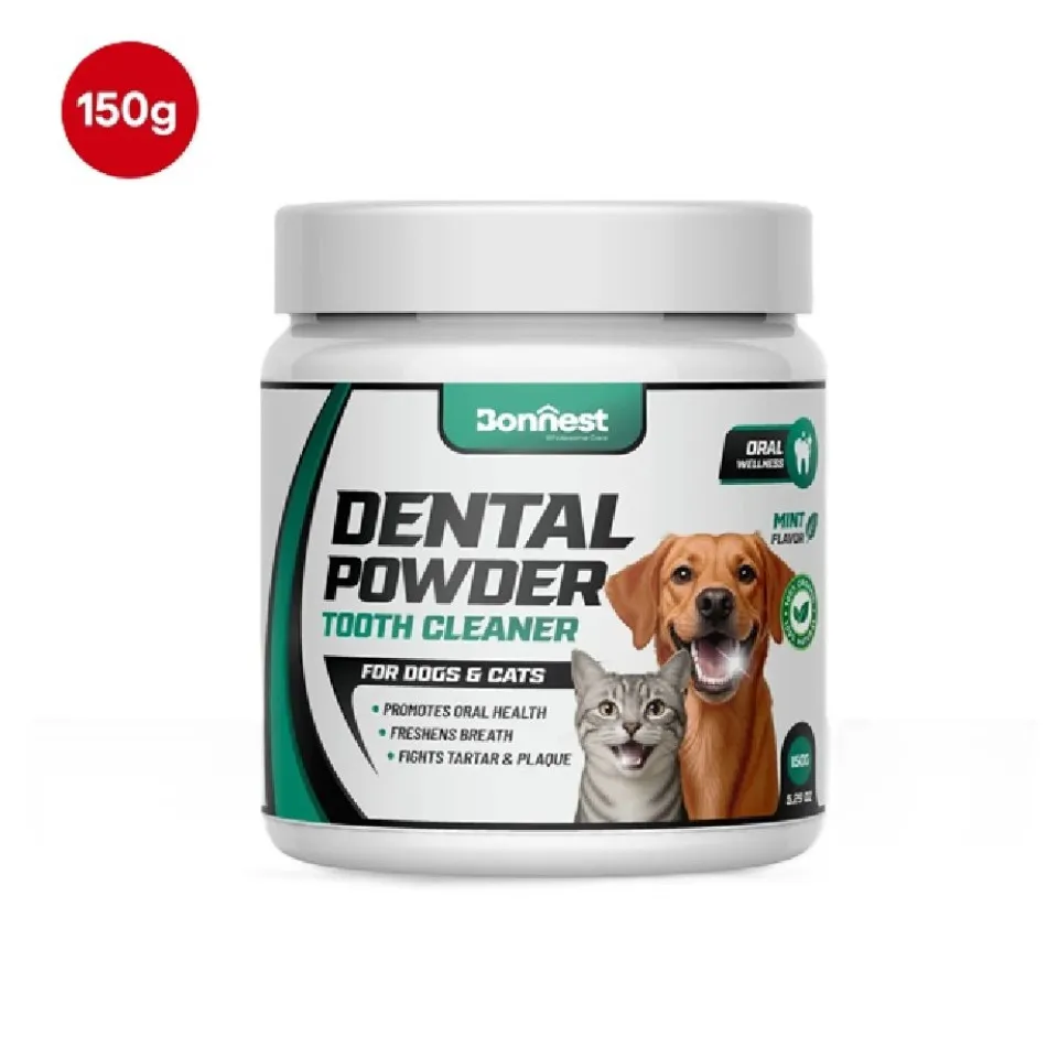 پودر تمیز کننده دندان گربه و سگ بونستBonnest Dental Powder (Tooth Cleaner)150g
