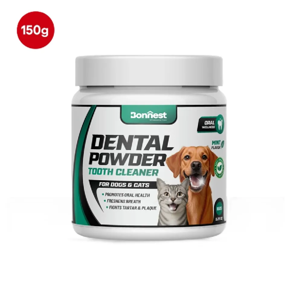 پودر تمیز کننده دندان گربه و سگ بونستBonnest Dental Powder (Tooth Cleaner)150g