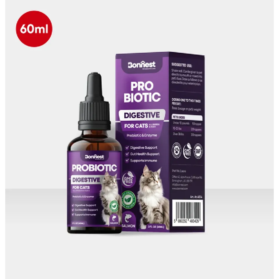 قطره پروبیوتیک گربه بونستBonnest Probiotic Drops-Cat(60ml)