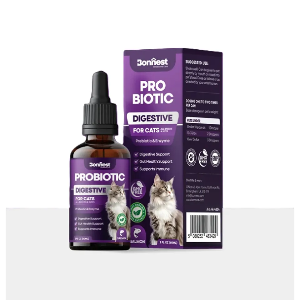 قطره پروبیوتیک گربه بونستBonnest Probiotic Drops-Cat(60ml)