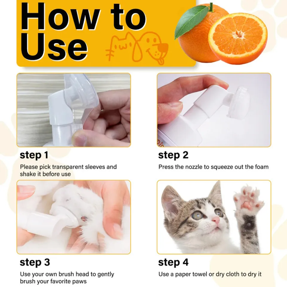 فوم تمیز کننده پنجه :: Oimmal No-Rinse Paw Cleaner Foam