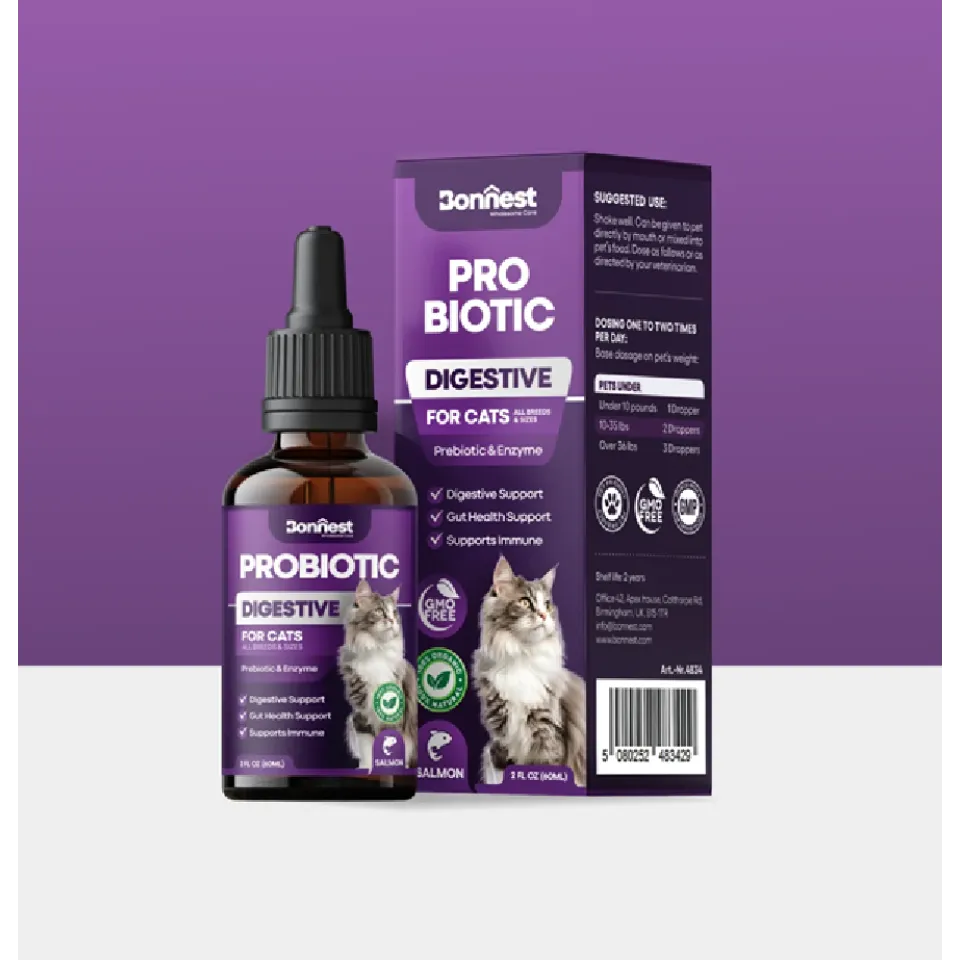 قطره پروبیوتیک گربه بونستBonnest Probiotic Drops-Cat(60ml)