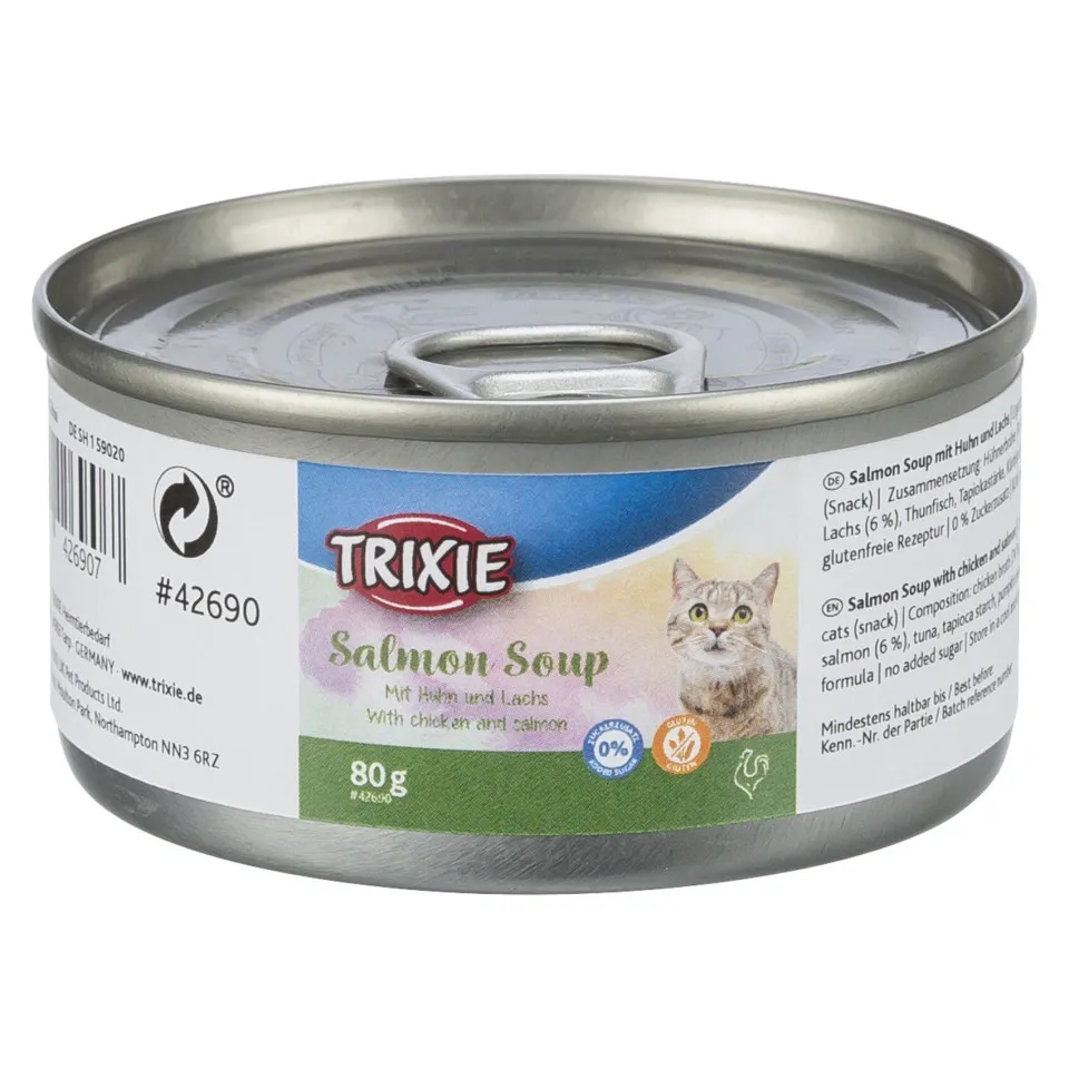 سوپ گربه تریکسی سالمون و مرغ :: Trixie Salmon Soup
