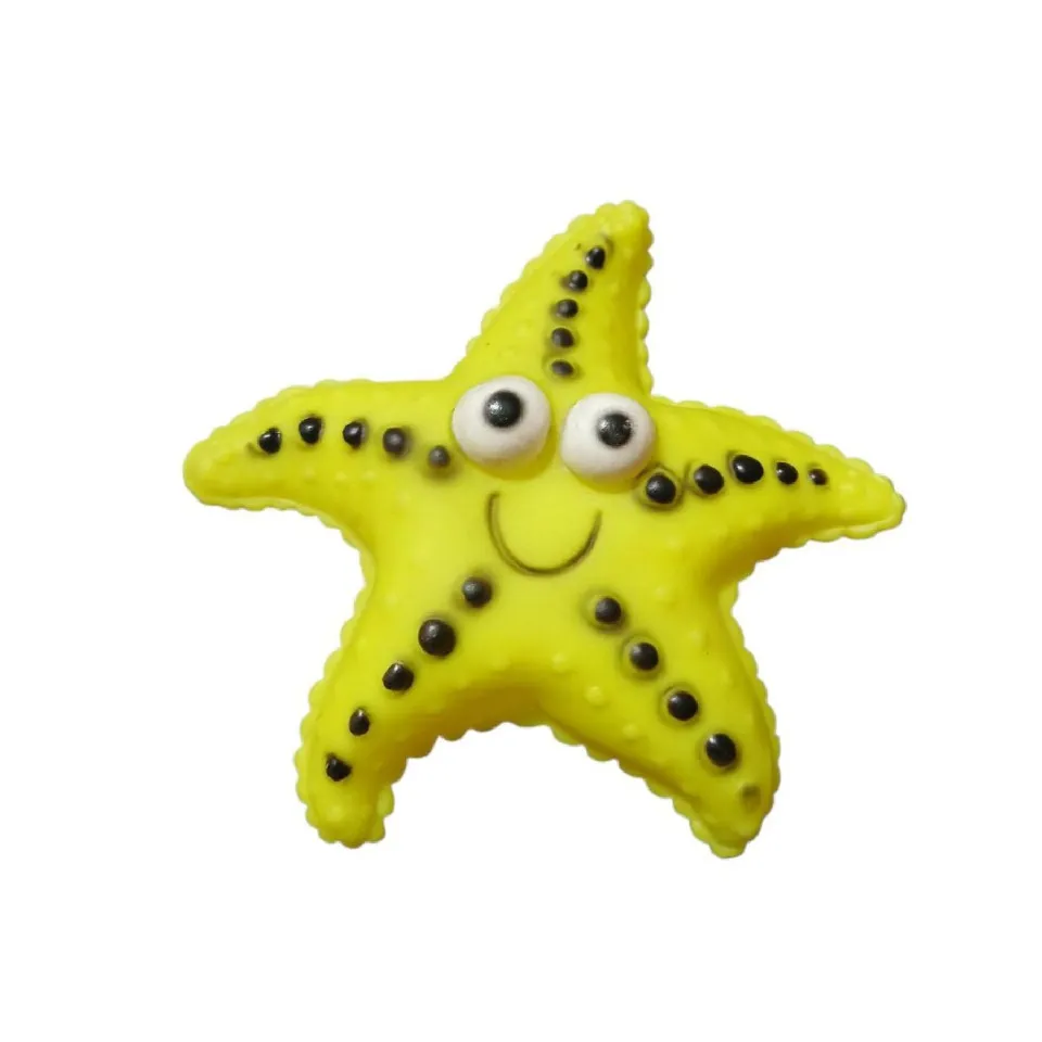 اسباب بازی دندانگیر سگ ستاره دریایی سوتک دار Rrattle Starfish Dog Teething Toy