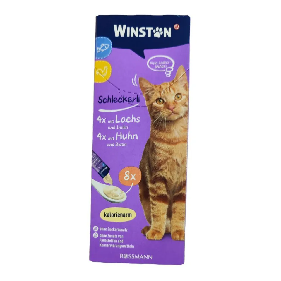 بستنی گربه وینستون مرغ و ماهی :: Winston Salmon & inulin with chicken & biotin
