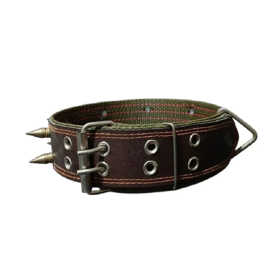 قلاده گردنی چرم سگ طرح گاتیک Leather Pet Collar Gothic