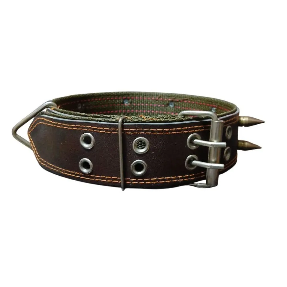 قلاده گردنی چرم سگ طرح گاتیک Leather Pet Collar Gothic