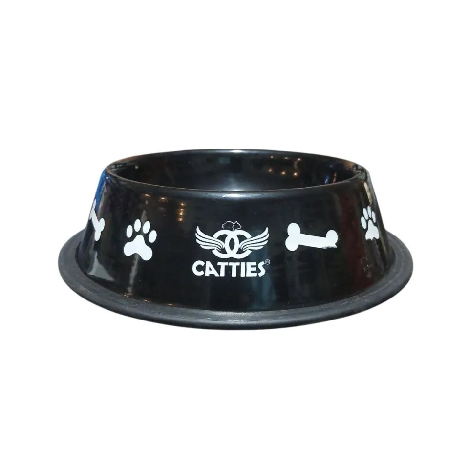 ظرف فلزی لعابدار رنگی CATTIES سایز S Catties Bowls for Dogs & Cats S