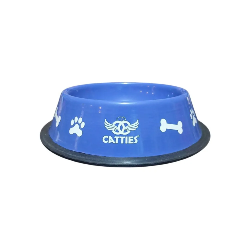 ظرف فلزی لعابدار رنگی CATTIES سایز S Catties Bowls for Dogs & Cats S