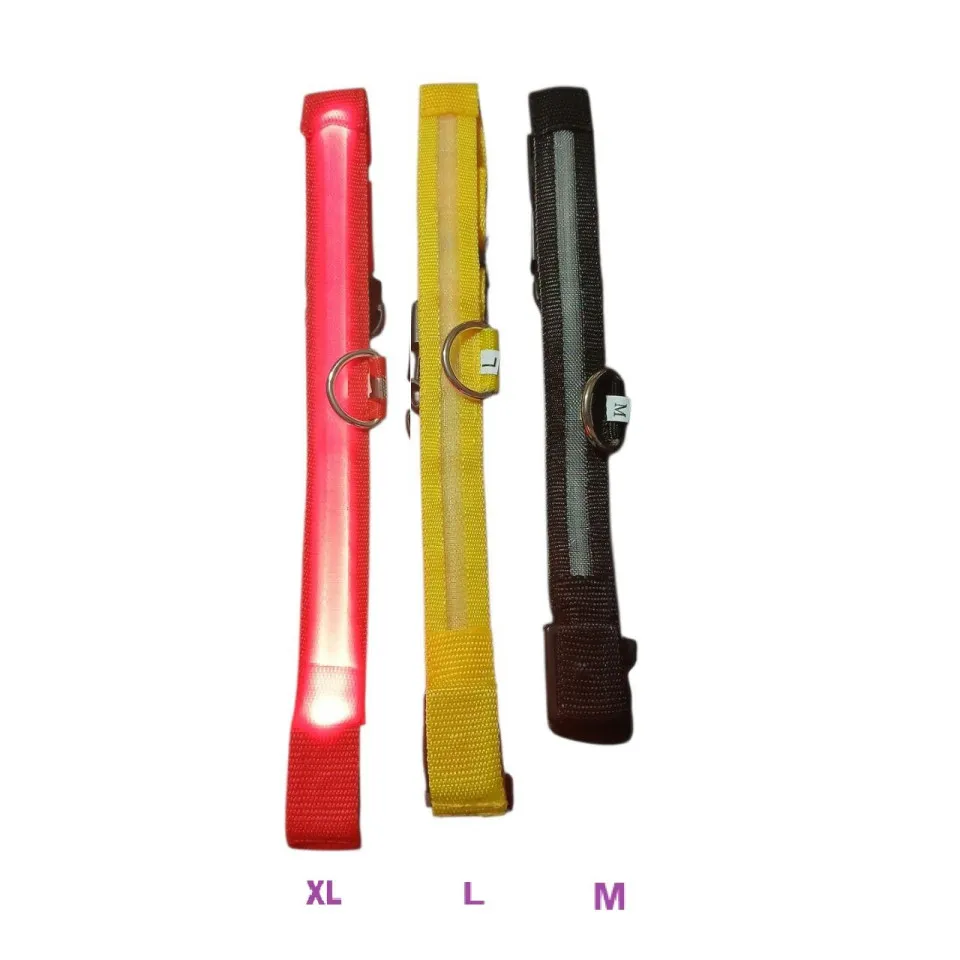 قلاده گردنی سگ با چراغ ال ای دی Dog Collar With LED light Size L
