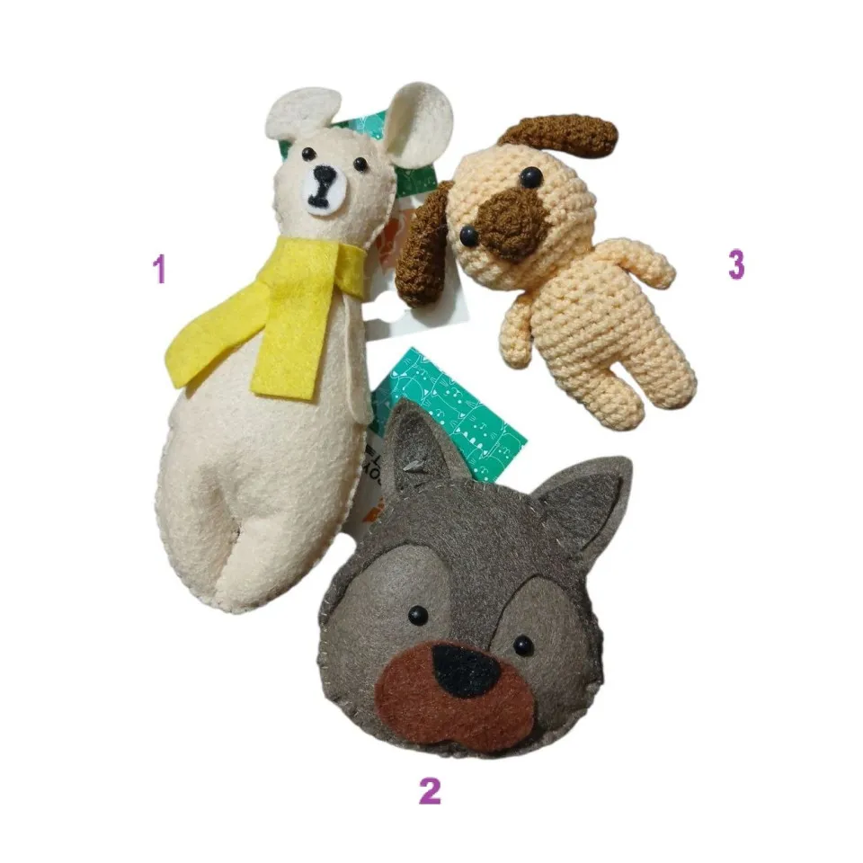 اسباب بازی عروسک نمدی سگ و گربه  Felt Doll For Dogs&Cats