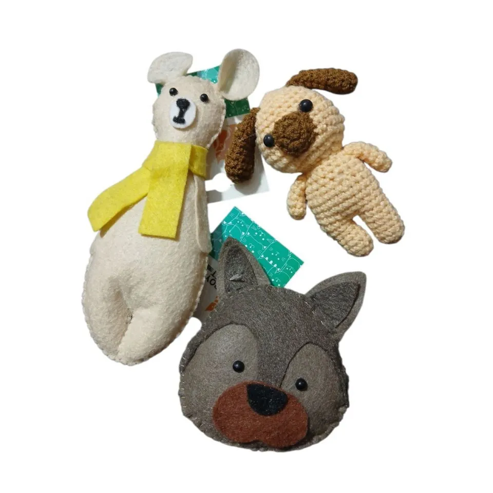 اسباب بازی عروسک نمدی سگ و گربه  Felt Doll For Dogs&Cats