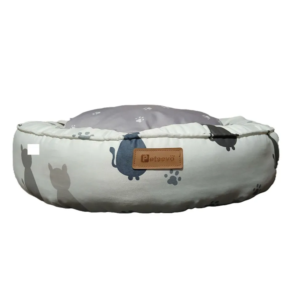 جای خواب گرد طرح دار مدل اسنوز پتیوو  Peteevoo Snooze Pet Bed