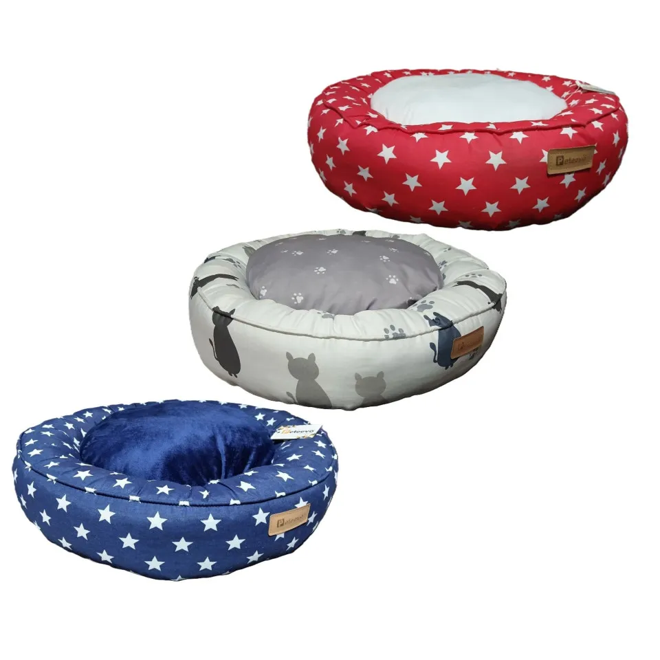 جای خواب گرد طرح دار مدل اسنوز پتیوو  Peteevoo Snooze Pet Bed