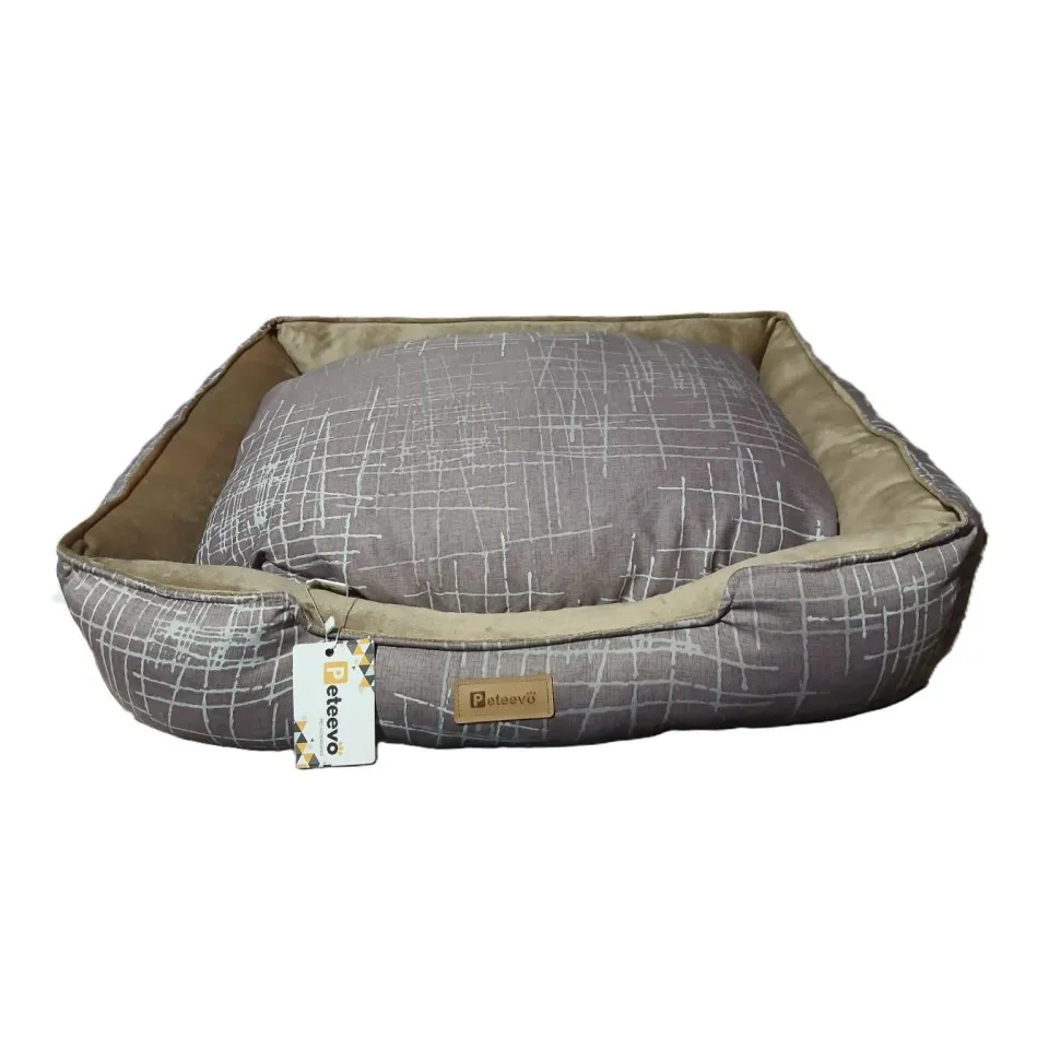 جای خواب مستطیلی طرحدار مدل کژوال  پتیوو Peteevoo Casual Pet Bed-Size L