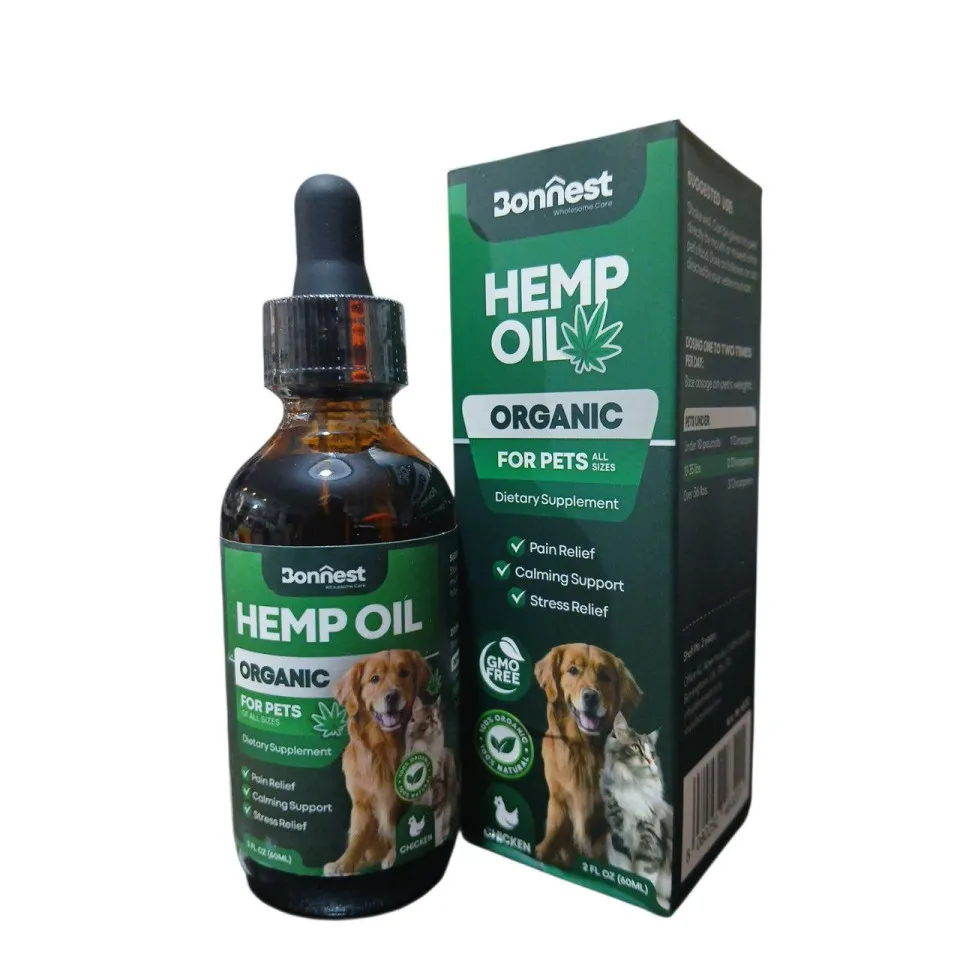قطره آرامش بخش سگ و گربه بونستBonnest Hemp Oil Drops-Dog&Cat(60ml)