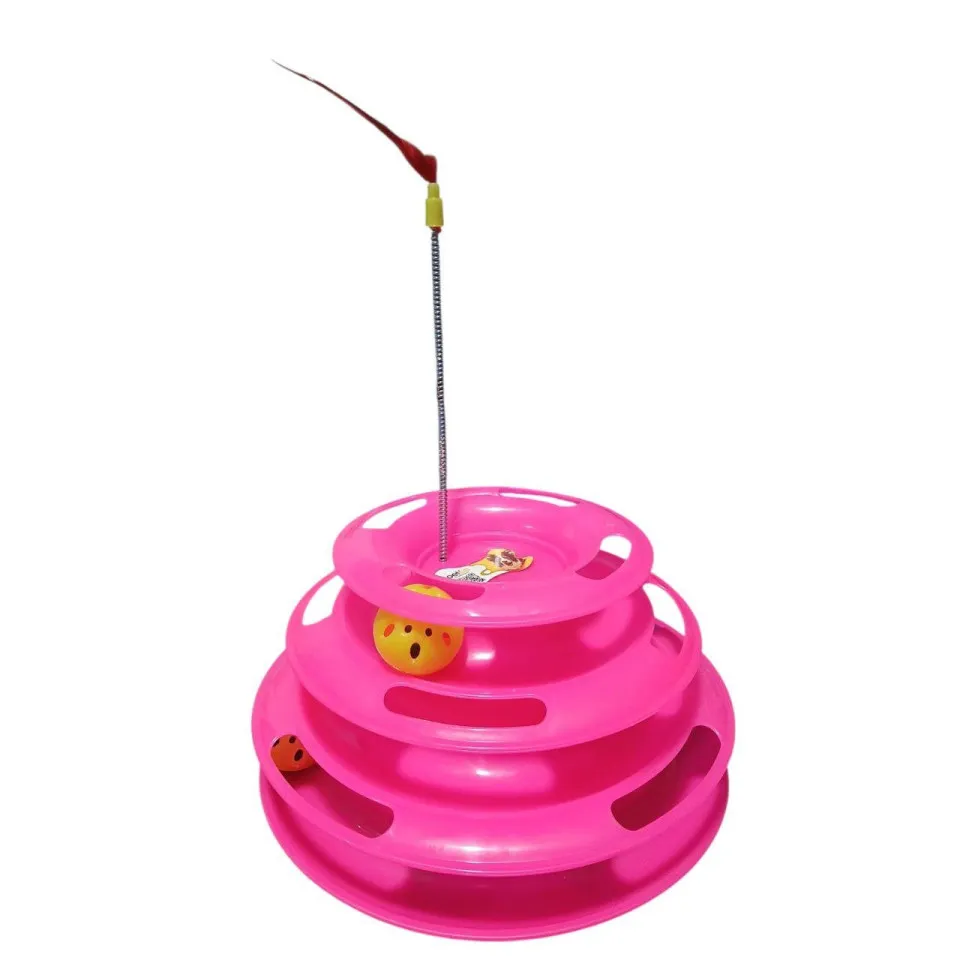 اسباب بازی ریلی سه طبقه گربه کایا Kaya Three Level Track Cat Carousel 