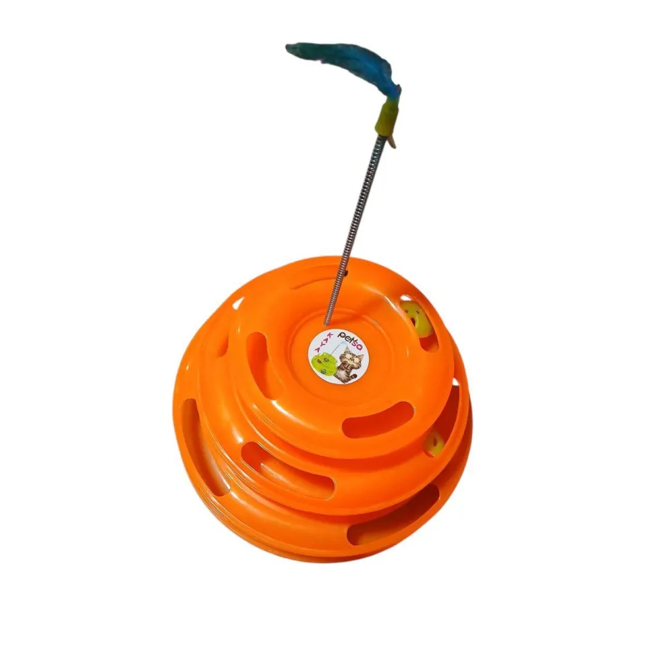 اسباب بازی ریلی سه طبقه گربه کایا Kaya Three Level Track Cat Carousel 