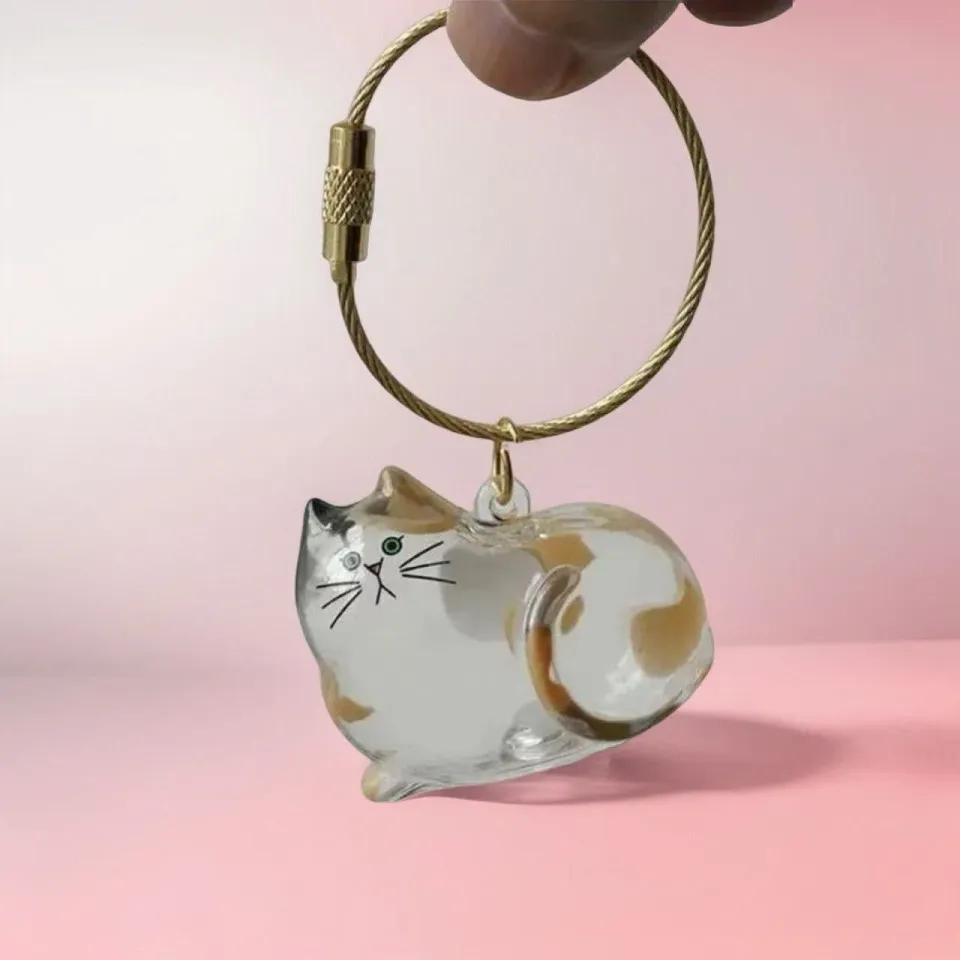 جاکلیدی با مخزن موی گربه Keychain With Cat Hair Container