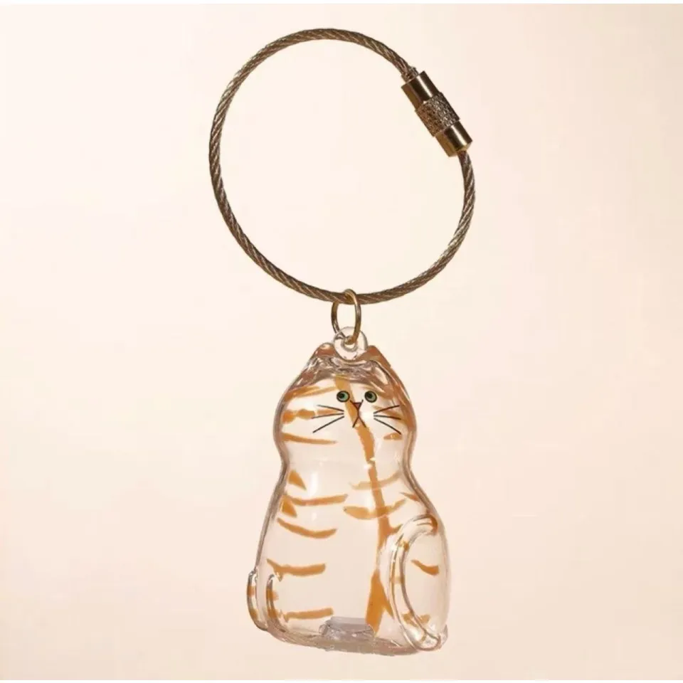 جاکلیدی با مخزن موی گربه Keychain With Cat Hair Container