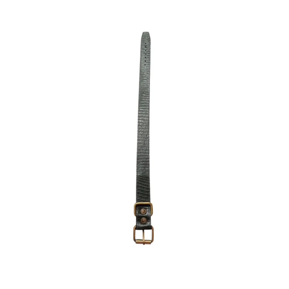 قلاده گردنی چرم سگ طرح پوست ماری سایز بزرگ Leather Pet Collar Size L 