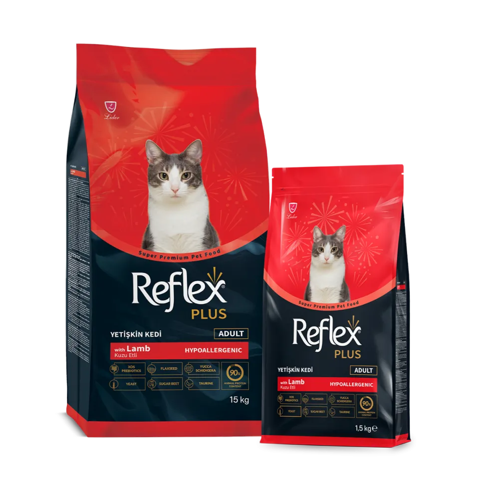 غذای گربه رفلکس پلاس بره و برنج 1/5 کیلویی | Reflex Plus Adult Hypoallergenic Lamb 