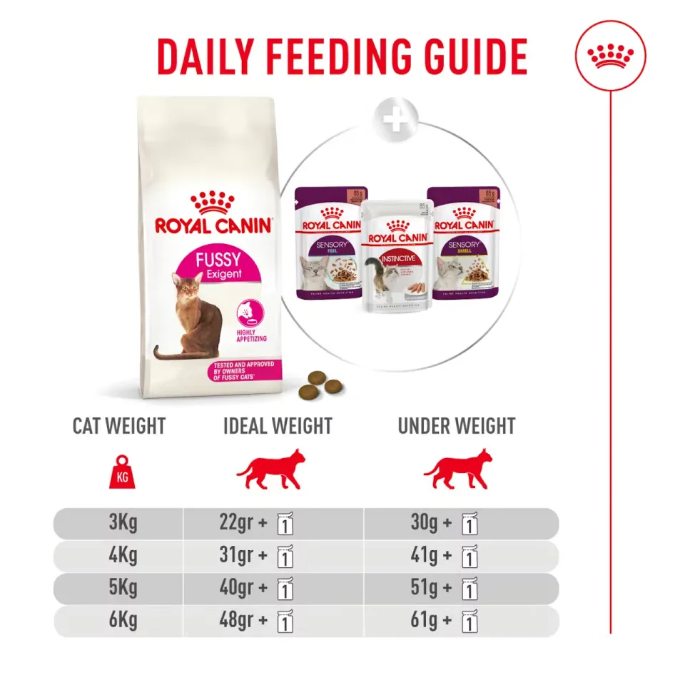 غذای گربه فاسی اگزیجنت رویال کنین  Royal Canin Fussy Exigent 10kg