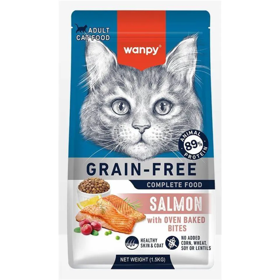 غذای خشک گربه بالغ ونپی سالمون Wanpy Adult Cat Food-Salmon